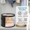 Portable Hat Storage Bucket Clothing Hat Travel Organizer Versatile Foldable Round Brim Bag For Store Clothes, Scarves, Bags