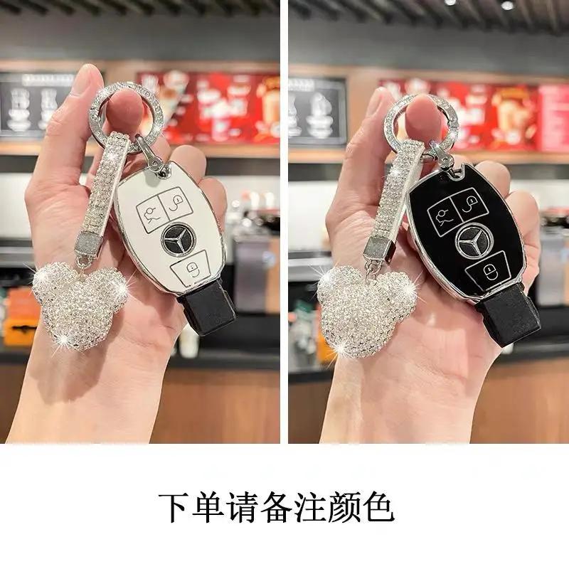 SFX1  Real Carbon Fiber Key Fob Cover Case Shell Protector for Benz AMG E53 GLS63 Sedan CLA35  Coupe GLB35 GLA35 GLA45 SUV 2020-2023