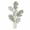 Wall Decoration - Metal - Modern - Plant Leaf - White and Green - 57 X 5.7 X 103 Cm