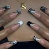 24Pcs Halloween Ballet False Nails Jelly Blood Drop Gradient Coffin Press On Nails Mysterious Atmosphere Fake Nail Tips