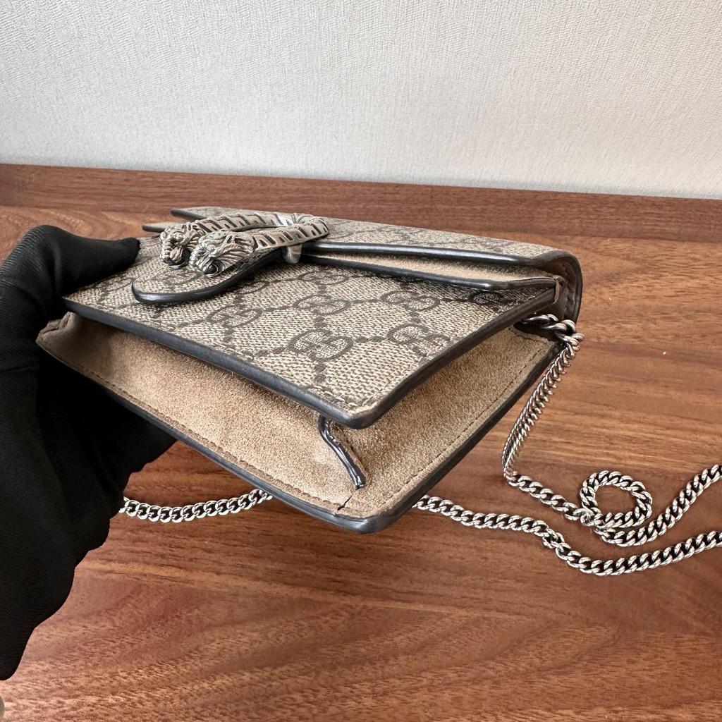 [Pre-Owned] Gucci Dionysus GG Supreme Super Mini Bag 'Beige' - Very Good #KK1RJY
