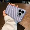 Фиолетовые полоски Силиконовый чехол для телефона Для iPhone 13 Pro Max 16 15 Pro 14 13 12 11 14 Plus 17 Air Прозрачный Funda Чехол