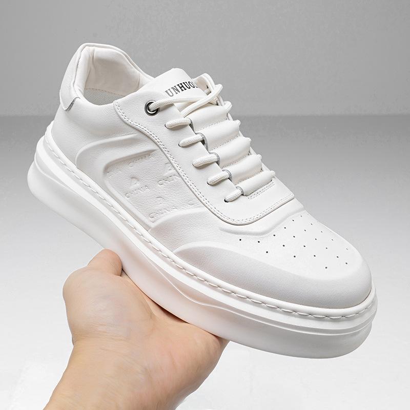 Extra Large Size Men's Shoes Spring 2025 New Trend Board Shoes British Style Color Polishing Casual Shoes Soft Sole White Shoes Men