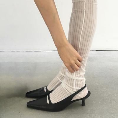 Корейская версия летних новинок 2025 года, нишевые ретро универсальные туфли-стилетто на высоком каблуке-рюмочке и простые кожаные сандалии с квадратным носком