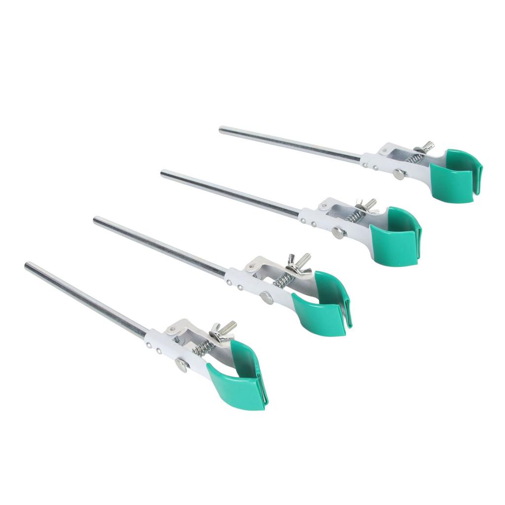 4Pcs Laboratory Clamp Retort Prong Jaw 2 Finger Width Adjustable Rubber Jaws Labs Clamp