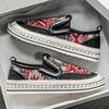 Printed Canvas Loafers Shoes for Man Platform Original Men Fashion Espadrilles Casual Slip-on Designer Sneaker Man Driving Shoes