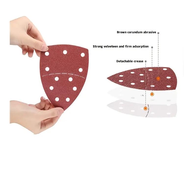 70Pcs152 * 105mm palm separation special-shaped sandpaper back fleece self-adhesive mouse fleece, can be used for grinding