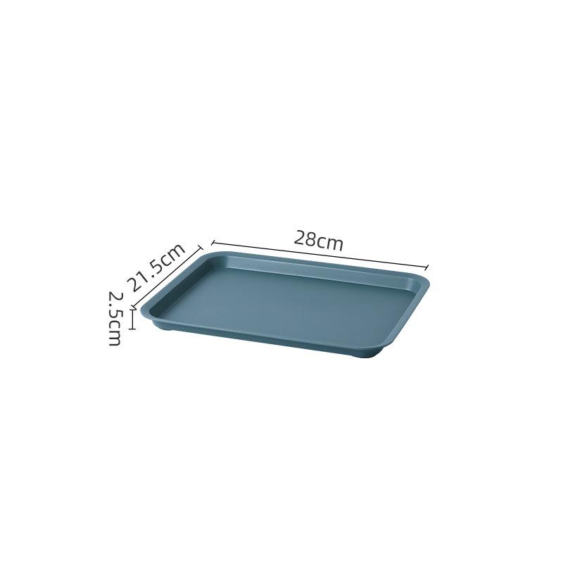 Nordic Plastic Tea Fruit Dessert Serving Tray Rectangular Kitchen Food Cake Plate Dinnerware Table Dining Organizer