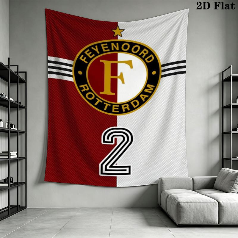 feyenoord Wall Tapestry Aesthetic Wall Hanging Printed Fabric Blanket Decorative Tapestries for Bedroom Living Room Home Decor