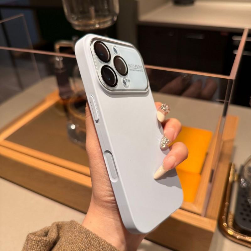 Liquid Skin Like Large Window Suitable IPhone 17 PROMAX Solid Color Phone Case Apple 16 Lens Film Anti Drop 15