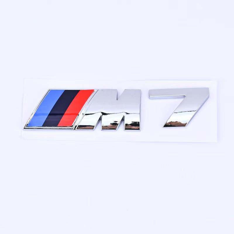 Suitable for BMW Group M standard M1 M2 M3 M4 M5 M6 M7 trunk tail standard ABS logo sticker modified silver/black.