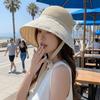 Солнцезащитная соломенная шляпа Складная шляпа от солнца Аксессуары для одежды Широкополая шляпа-ведро Для женщин