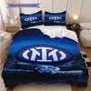 Inter Milan Emblem Bedding (1 * duvet cover + 2 * pillowcase, without core) 2D Flat Bedding set Christmas birthday gift Soft and comfortable