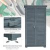 39.5 x 79cm Fir Wood Garden Shed - Grey