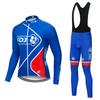 Fdj Осенняя коллекция 2026 Pro Team Велосипедная майка19D Комплект с лямками MTB Форма Велосипедная одежда Быстросохнущая Велосипедная одежда Мужская Длинная велоодежда