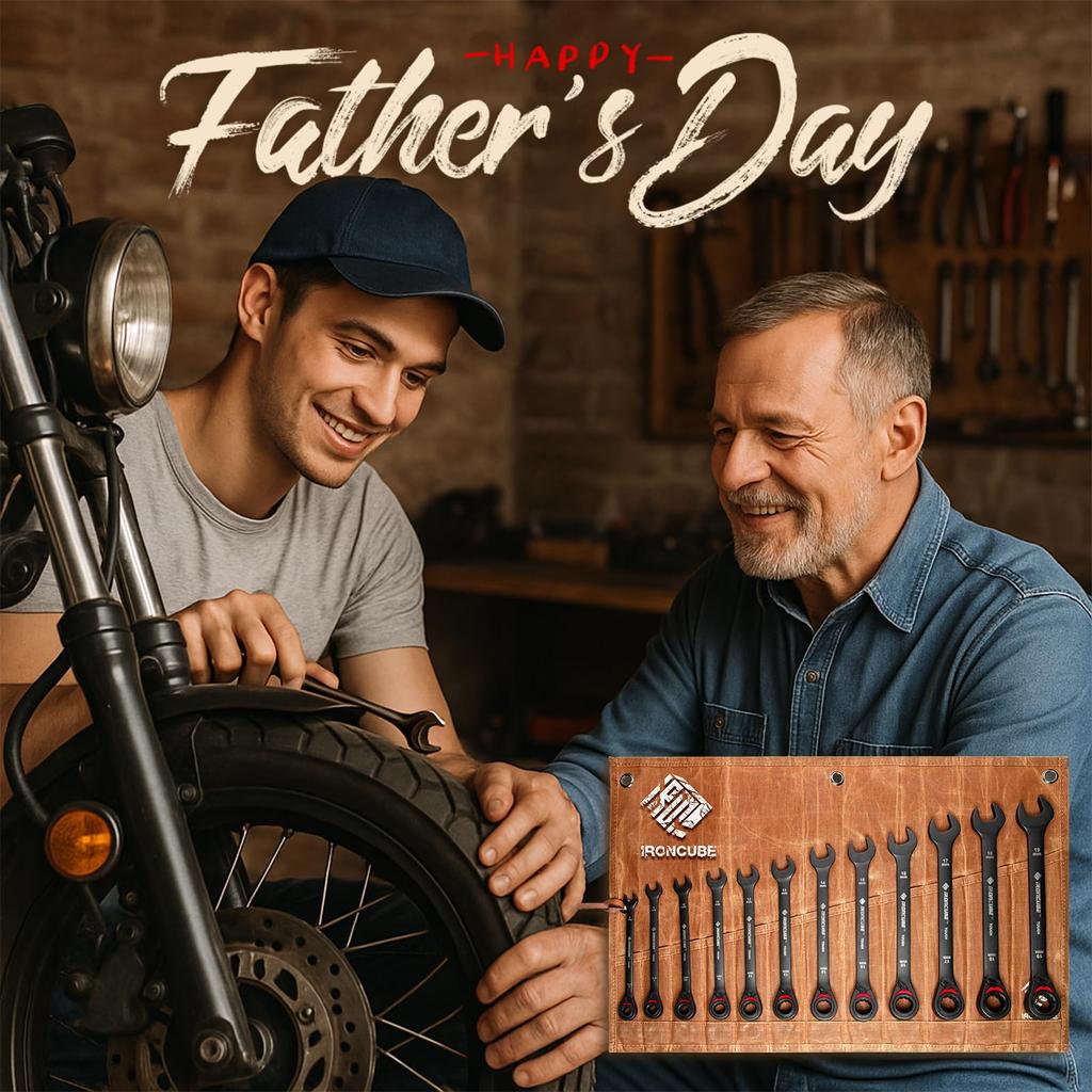 Ratchet Wrench for DIY Convenient Reversible Wrench Set Tough Black Finish Steel by Includes Wax Perfect Day Gift 72-tooth Mechanics, Storage