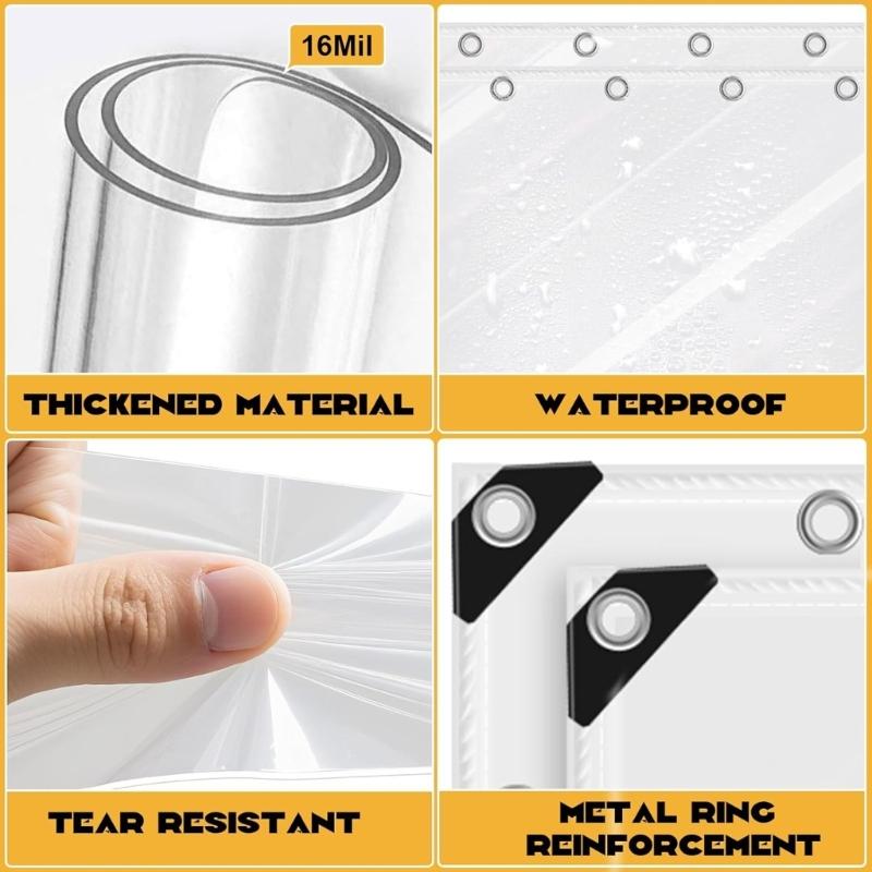 Durable PVC Chicken Coops Cover With Rope Reinforced Edges For Outdoor Poultry Shelter And Winter Insulation