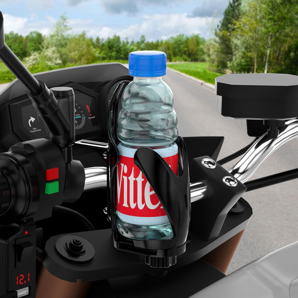 Мотоцикл Регулируемый Держатель для Стакана на Руль Крепление для Бутылки Черный B Для Скутера