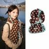 Korean Style Wool Scarf Lightweight Neck Warmer Fashion Polka Dot Scarf  Gift
