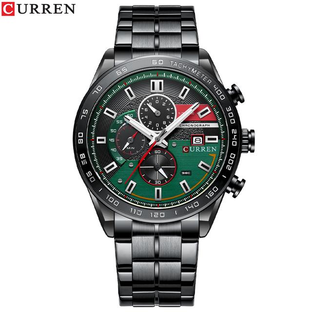 CURREN Watch for Men New Fashion Men Watches Quartz Wristwatches Stainless Steel Band Clock Male Chronograph Watches