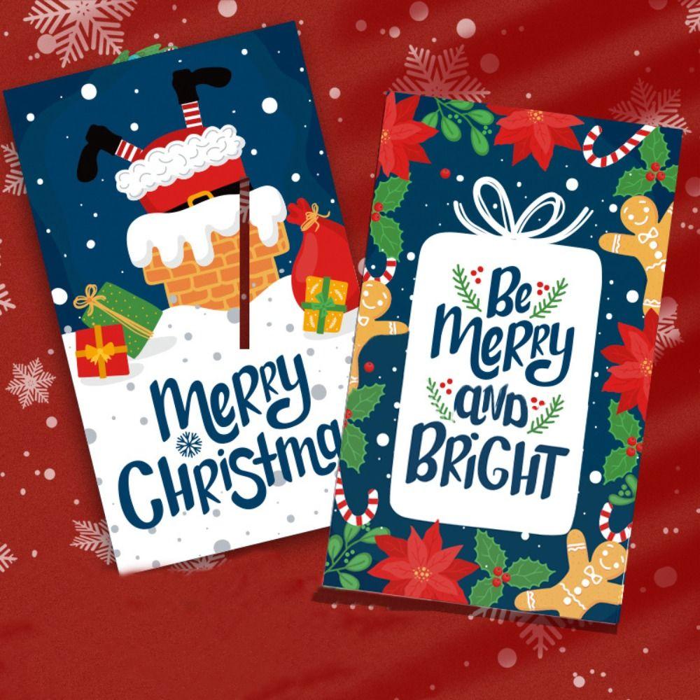 50 шт. Вкладыш Открытка для поздравлений 5,4*9 см Открытка для заметок Подарок Рождественские открытки С Рождеством