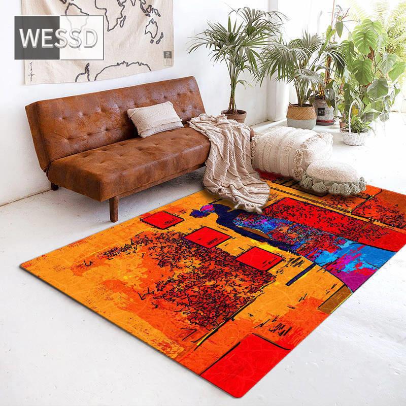 Африканский женский ковер для гостиной, ковер в этническом стиле, центральный коврик для стола, большой ковер для дивана, татами, напольный коврик, прикроватный коврик для спальни