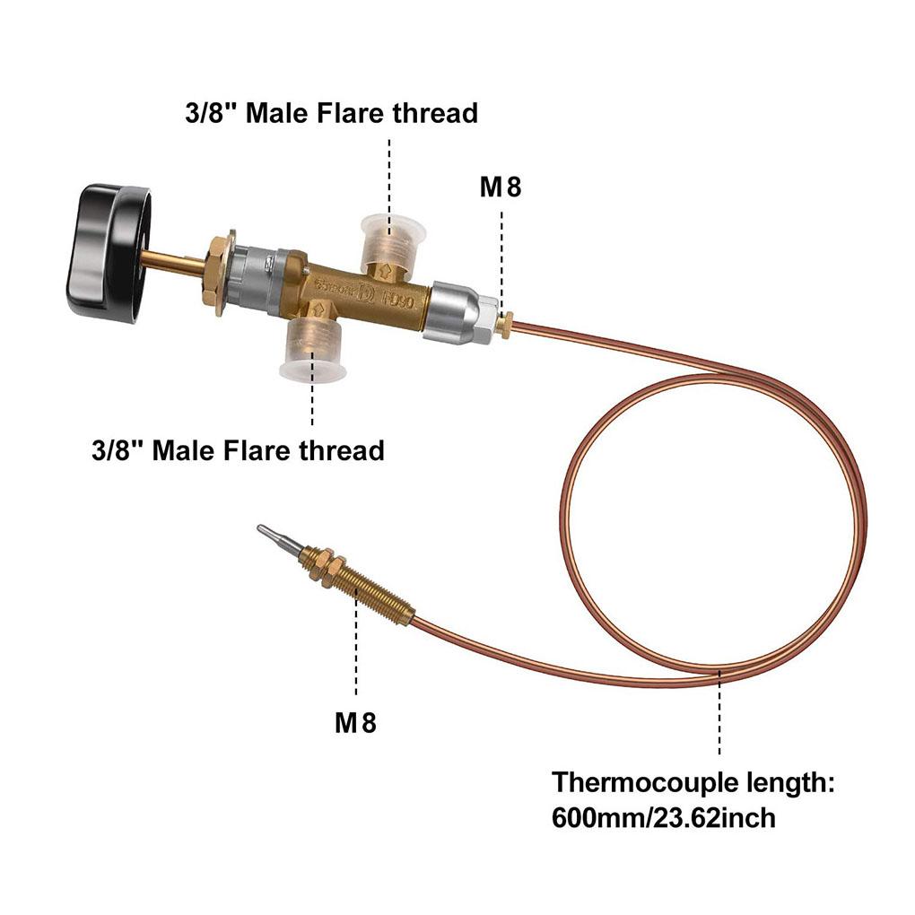 Контроллер безопасности управления пропановым огнем, износостойкий комплект клапанов, комплект зажигания с кнопкой, жидкостный нагреватель