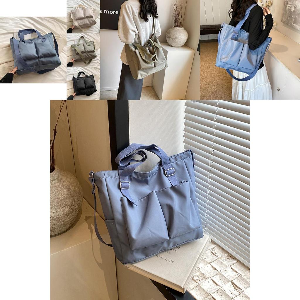 Fashionable Women's Oxford Cloth Crossbody Bag 2024 Summer Style Large Capacity Student Tote
