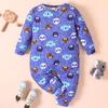 Newborn Baby Spring and Autumn Jumpsuit Long Sleeve Romper Toddler Boys and Girls Jumpsuit Cartoon Animal Print Jumpsuit