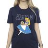 Disney Womens/Ladies Alice In Wonderland Flowers Cotton Boyfriend T-Shirt