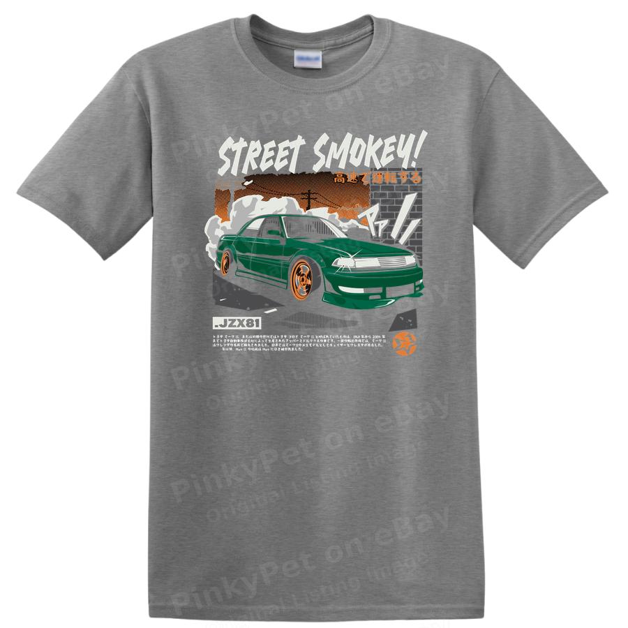 Street Smoker Car T Shirt Urban Racing Graphic Tee Cool Automotive Design