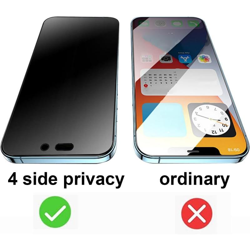 iPhone 16 Pro Privacy Screen Protector - Spyproof 3D Fully Covered Shatter-proof Tempered Glass, Bubble-free,easy To Install and Durable Against Drops