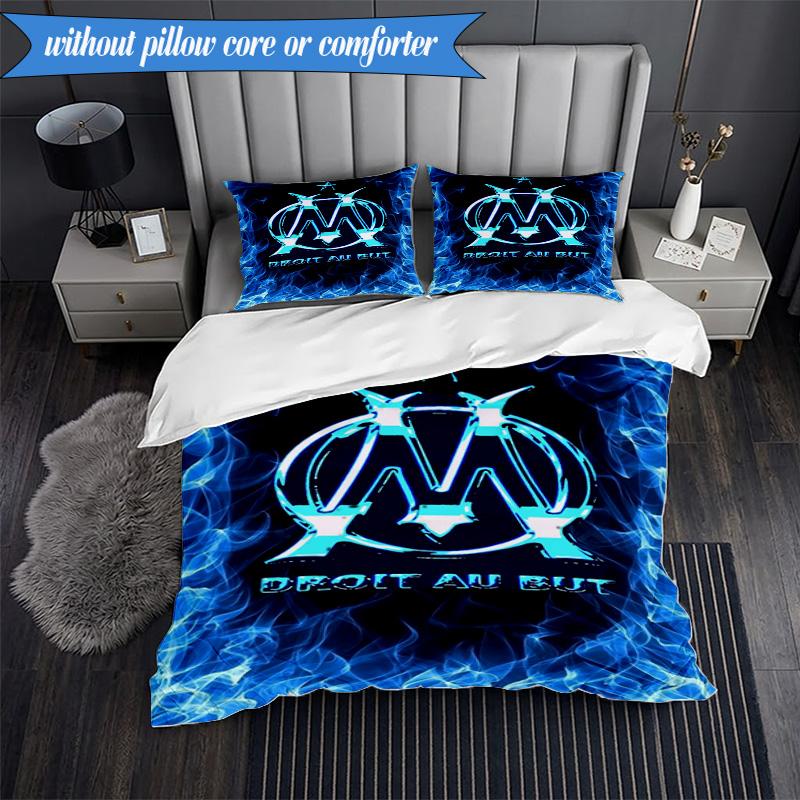 3PCS Flame Logo Design Printed Soft Bedding Set,Including 1pc Duvet Cover And 2pcs Pillowcases Perfect for Bedroom, Dormitory, Fan gift