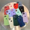 Candy Color Cute Love Phone Cases Soft Silicone Back Cover For iPhone 16 Pro 15 14 Pro Max 13 12 Pro MAX 11 Pro Max XS XR 8 7 SE 2020