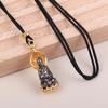Portable Mini Buddha Statue Amulet Pendant Necklace Retro Versatile Accessories Gift For Men And Women