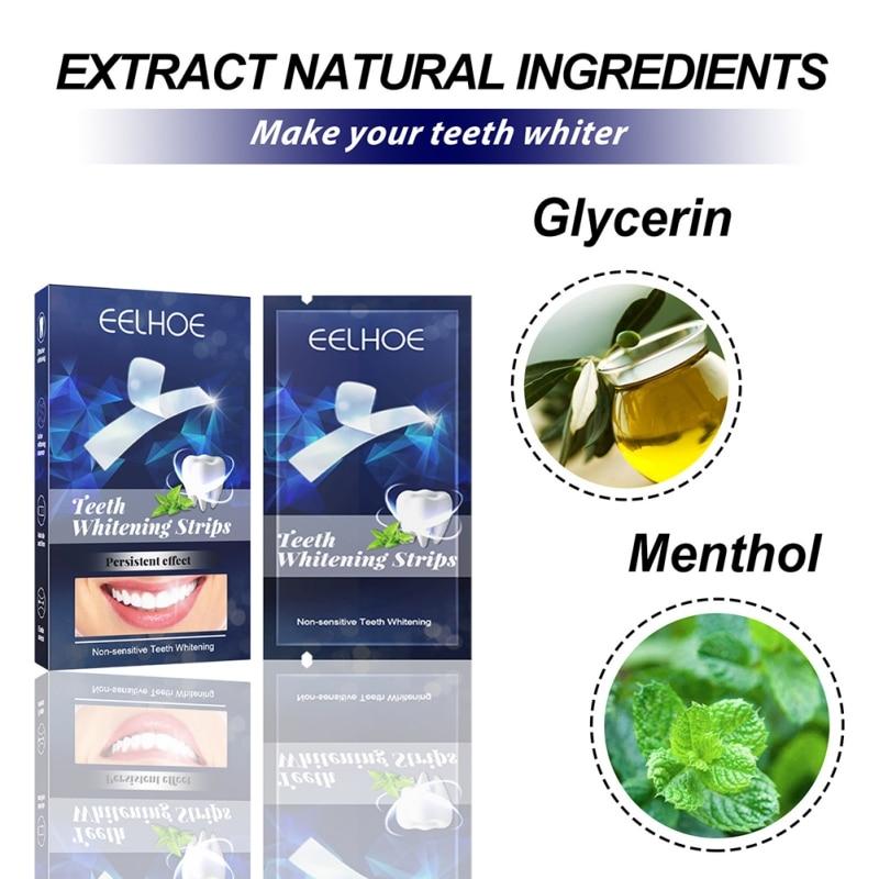 7Pcs/14Pcs Teeth Whitening Stripes Bright White Tooth Sticker Oral Hygiene Care Non Sensetive Effective Coffee Tea Stains Clean