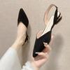 New Sandals Women Comfortable Dressy Women'S Summer Fashion Suede Pointed Bun Flat Cool Outing Beach Shoes Femme