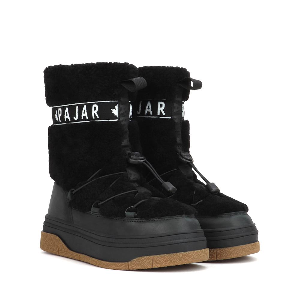 Pajar Women'S Jayni High Shearling Boots Black Pjr-B01045-Blk