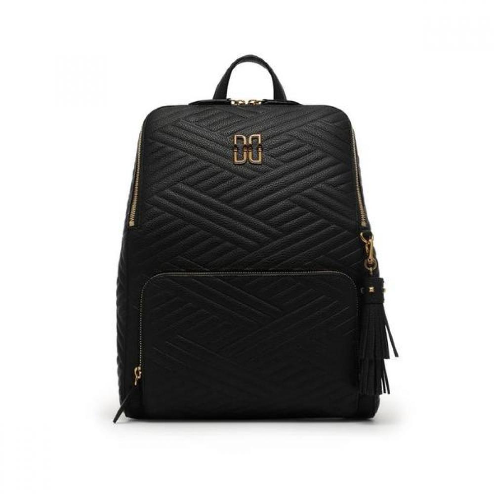 Daks Black Cutting Dd Logo Quilted Leather Backpack Dcba2f369bk