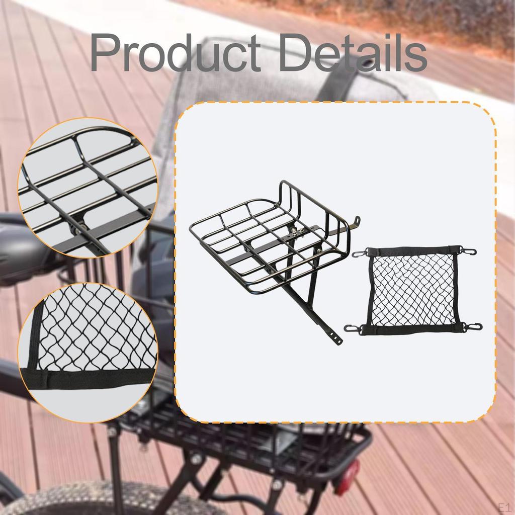 Front Cargo Rack Basket Easy to Install Durability Women Men Carrier Accessories Sturdy Sundries