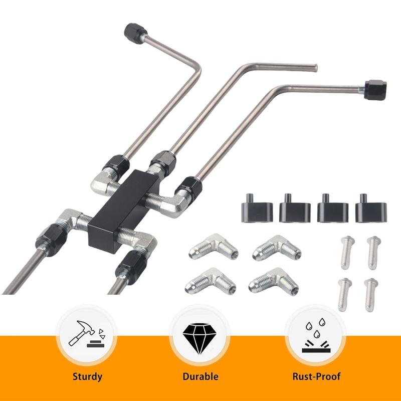 LS Coolant Crossover Steam Vent Kit, Stainless Steel Coolant Crossover Pipe LS Steam Port Kit Compatible with LS1 LS2 LS3 LS6