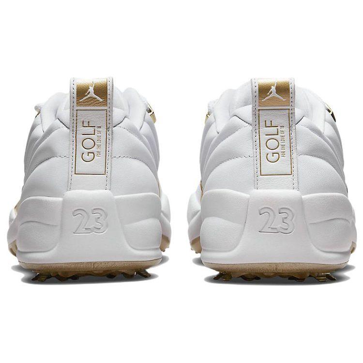 Мужские кроссовки Air Jordan 12 Low Golf Masters Белый металлик-золотой малахит DM0106-117