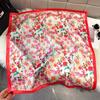 Retro Floral Print Silk Square Scarf Women Neck Ties Kerchief Lady All Seasons Decorate Hijab Female Neckerchief Foulard Bandana