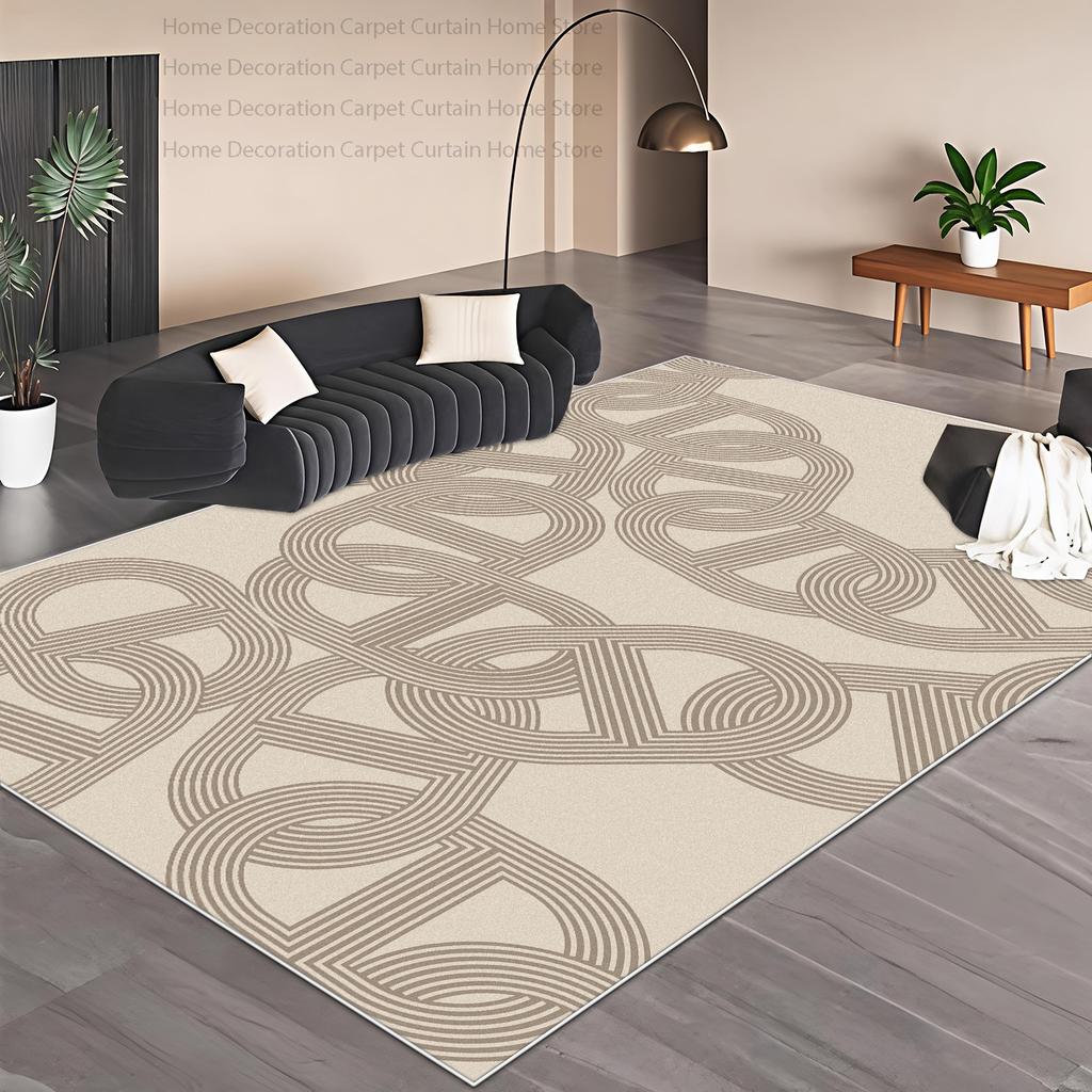 Minimalist Curve Line Abstract Wabi Sabi Soft Carpet Large Living Room Nordic Home Decor Rug Non-slip Washable Bedroom Floor Mat
