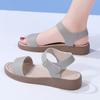 Women's Sandals Summer Beach Shoes Lazy Flat Shoes Girl Open Toe Casual Soft Walking Beige Sandals