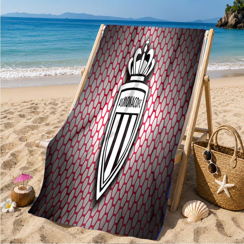 As Monaco Crest Beach Towel Microfiber Beach Towel, Lightweight and Quick-Dry, for Summer Travel, Swimming Pool Fan Birthday Gift