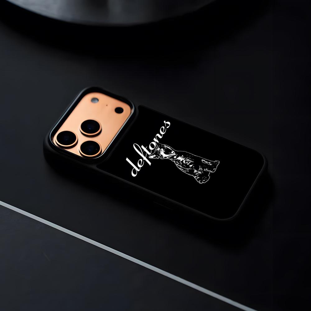 Чехол для телефона группы Deftones для iPhone 17 16 15 14 13 12 Pro Max Plus Черная рамка Жесткий корпус