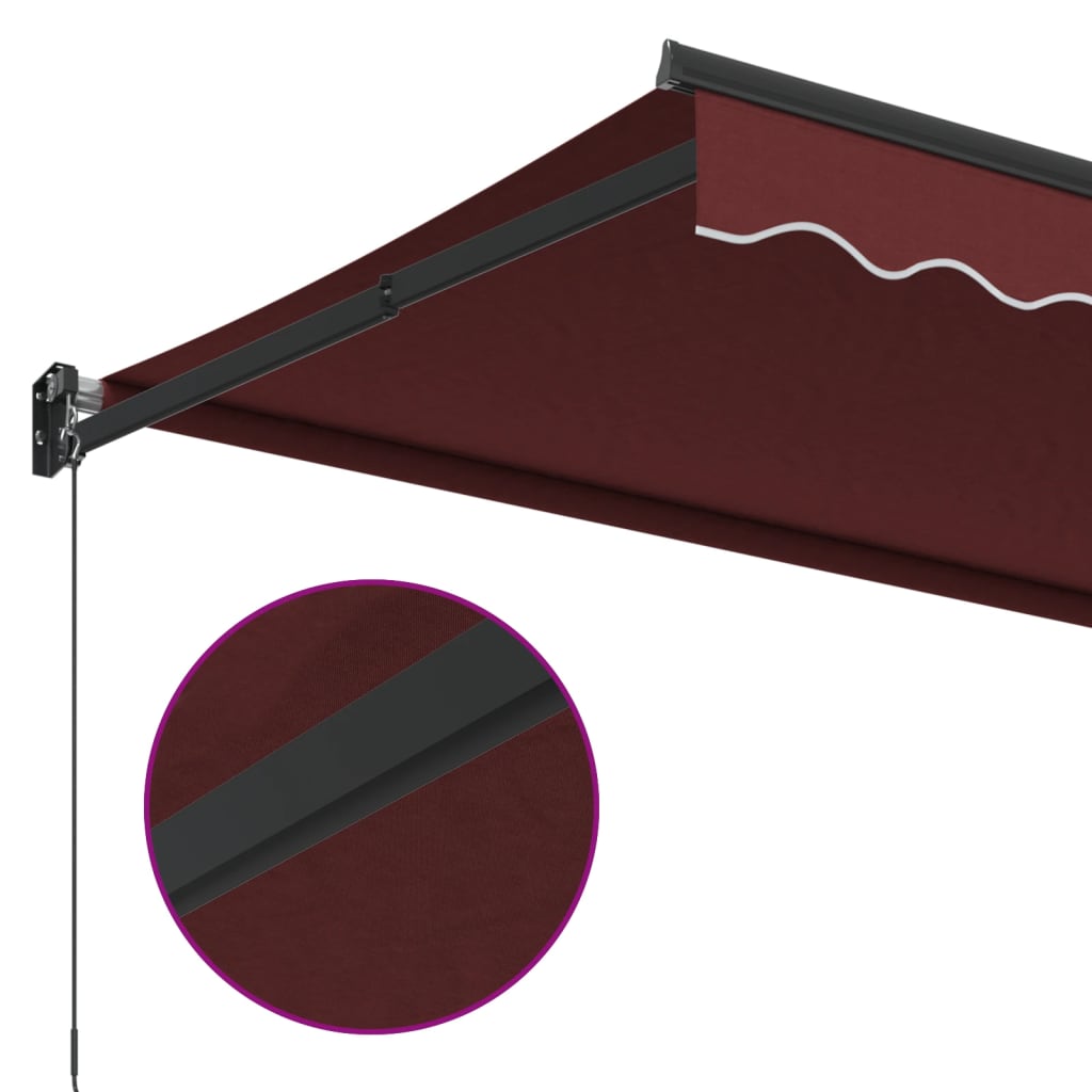 Manual Awning Burgundy Red 350x250 cm