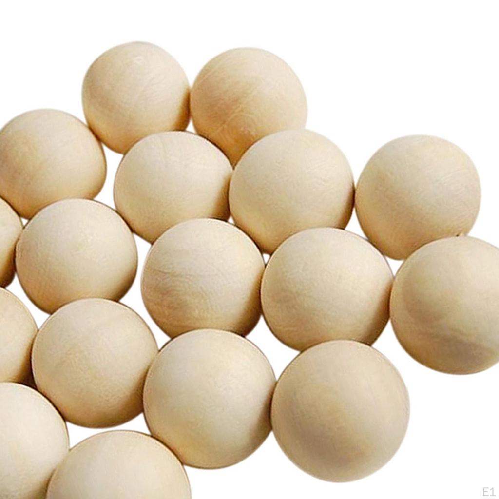 100 шт. круглые деревянные бусины, цепочки, шарики для рукоделия, проставки для изготовления ювелирных изделий - 10 мм