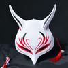 Hand-painted Japanese and Wind Halloween Fox Children's Mask Female Half-face Masquerade Anime Cat Face Fox Demon Mask